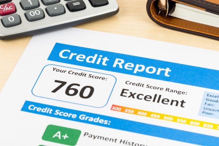 Excellent credit score report