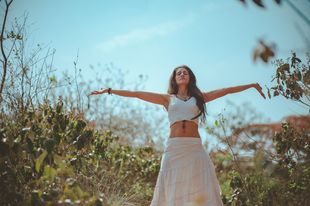 Woman enjoying nature